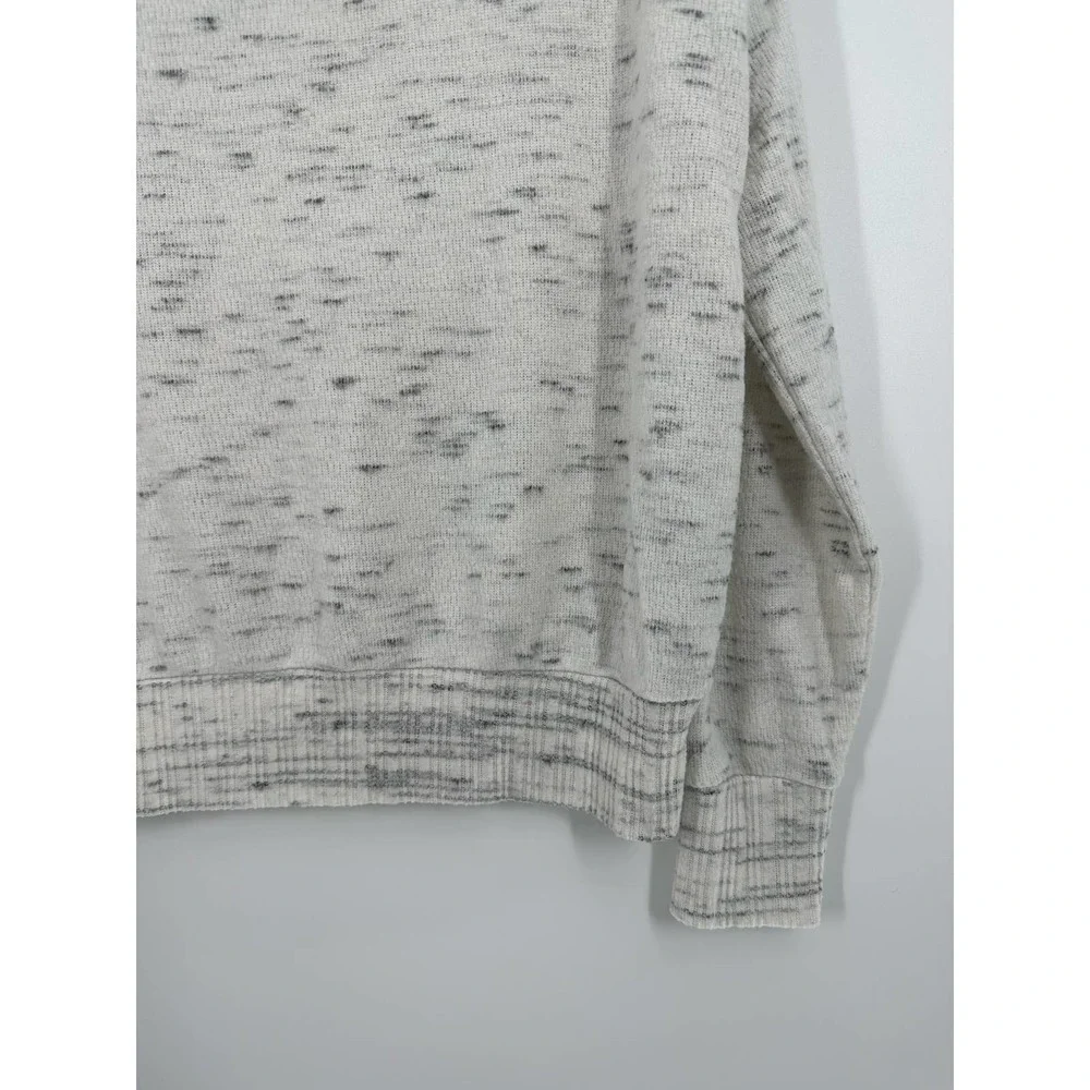 Anthropologie Darcy Cowl Neck Pullover Size XS heathered white/gray